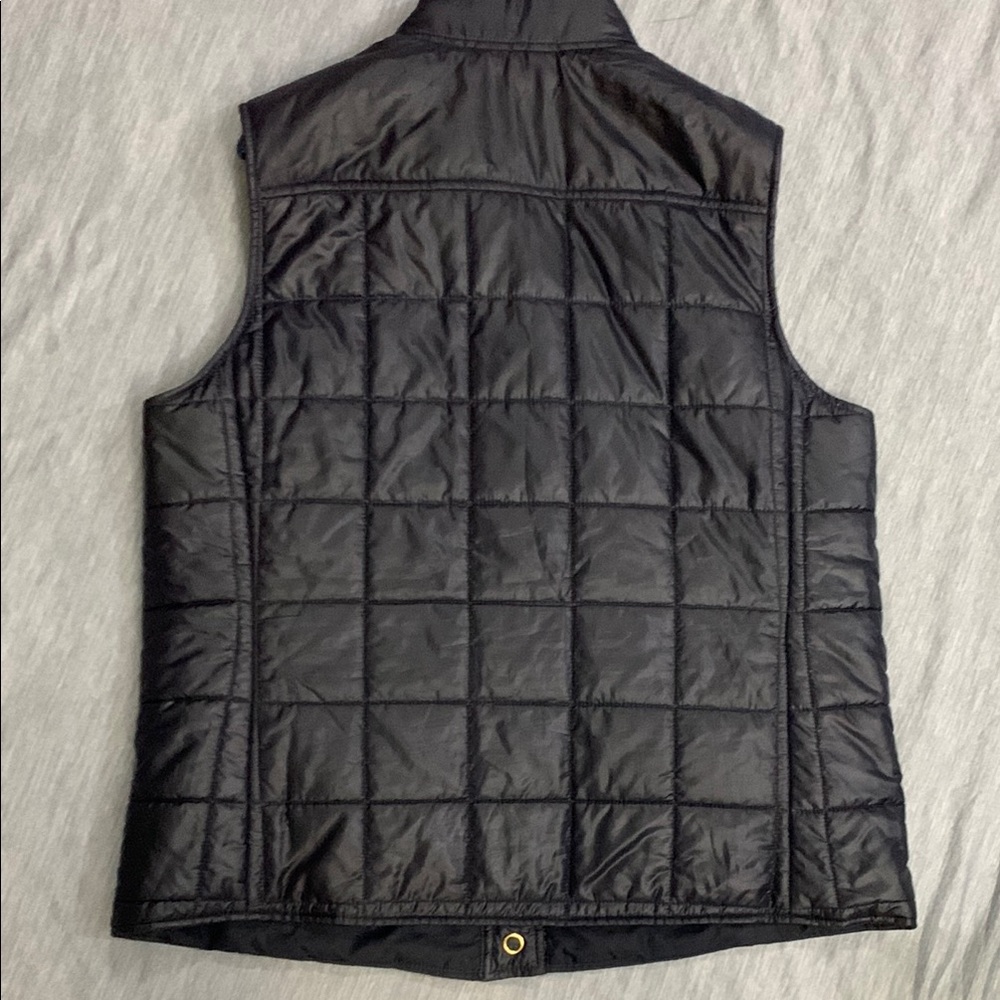 Tory Burch Dark Blue Quilted Vest with Gold Accents - Picture 2 of 10